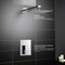 Kibi Cube Pressure Balanced Single Function Shower System with Rough In Valve - Chrome KSF411CH - alternate 2